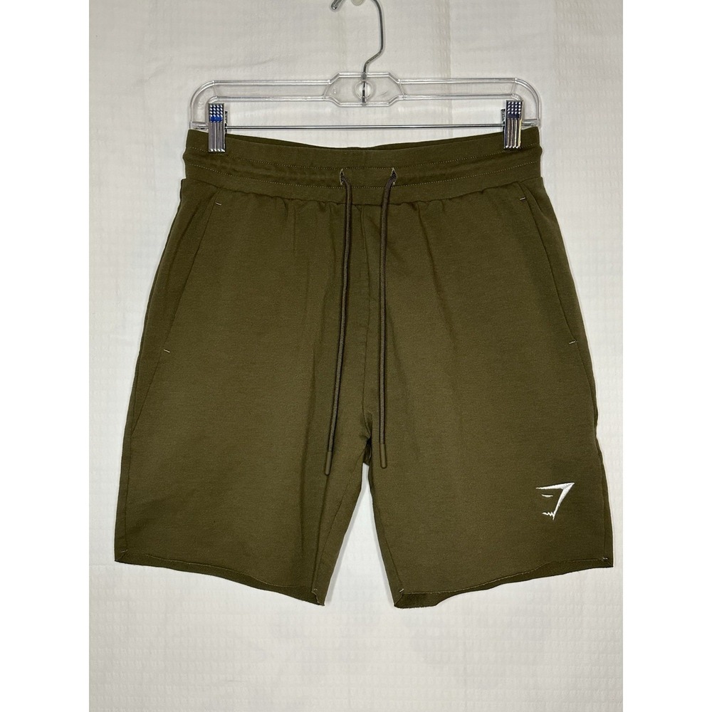 Gymshark Men's Shorts Small Green Slim Fit Raw Edge Active Gym